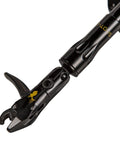 Close-up of 360 Degree Archery Release With Rotating Head Torque Free Precision Swiveling Arm in black finish.