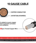 Built Like A Tank 10 Gauge Inline Fuse Holder With Thick Copper Wire And 30 Amp Atc And Ato Fuses For Rock Solid Automotive Marine Rv And Truck Electrical Upgrades, showing copper cable details.