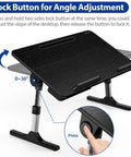 Adjustable Laptop Table With Built In Tablet Groove And Storage Drawer Portable Lap Desk And Foldable Sofa Tray for angle adjustment