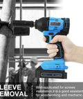 Cordless Brushless Half Inch Impact Wrench With 260 Ft Lbs Max Torque 2.0Ah Battery used for sleeve removal on metal rods