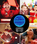 Lit 3D Night Light Lamp With 3 Pattern Modes And 16 Color Changing LEDs Remote Timer Control Realistic 3D Illusion Decor