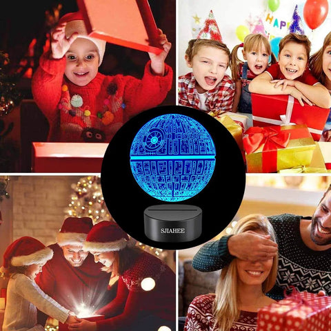 Lit 3D Night Light Lamp With 3 Pattern Modes And 16 Color Changing LEDs Remote Timer Control Realistic 3D Illusion Decor