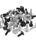 Metal Sewing Machine Screw Kit For Presser Foot Replacement, Precise Positioning, Quick Setup, 60 Piece Sturdy Silver And Black Fasteners For Home Use And Small Studio DIY Repairs, assorted silver and black screws