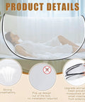 Two Pack Large Pop Up Mosquito Net For Bed 78 X 31 X 22 Inch Portable Foldable Mesh Canopy over bed, woman lying inside