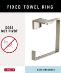 Brilliance Stainless Square Hand Towel Ring Holder For Kitchen And Bathroom Durable Stainless Steel Hanging Ring Image