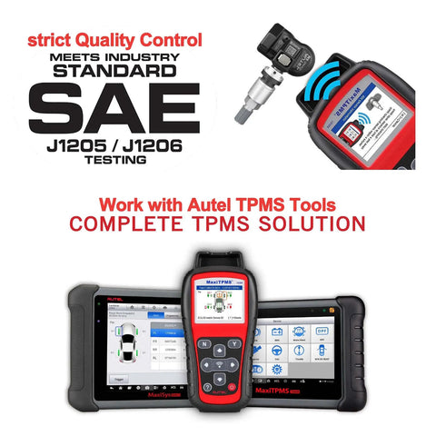Autel TPMS tools with MX Sensor TPMS Set Of 4 Programmable All In One 315MHz 433MHz Press In TPMS Sensors With Metal Valves