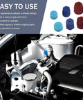26Pcs R12 R134a Car AC Caps Kit With 10 Sizes, universal valve port covers on car engine, easy to use design