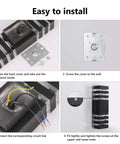 Weatherproof LED Wall Sconce Outdoor Light 5W Black Exterior Up Down Lamp installation steps.