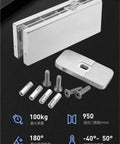 Tough As Nails Floor Spring For Frameless Glass Doors Slot Free Bottom Pivot Hardware with metal screws and brackets.