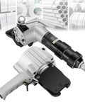 Heavy-Duty Pneumatic Steel Strapping Machine With Integrated Tensioner And Cutter for tight bundling and packaging.