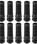 10 Pack PG11 Cable Glands 5 To 10 Mm Clamp Black Strain Relief For Electrical Enclosures PA66 Nylon Beefy Weatherproof Built To Last 9 Mm Thread Length, front view