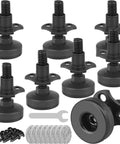 Beefy 3/8-16 Thread Furniture Levelers With T Nut Kit Adjustable Feet For Tables Cabinets Chairs Workbenches Sofas 330 Lbs Each 8 Pack