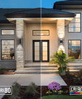 Modern house with LED Cylinder Up Down Outdoor Wall Light Dope Energy Saving 24W 120V Aluminum Modern Sconce, CRI80 vs CRI90
