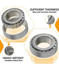 Front Wheel Bearing Hub Rebuild Kit For Ds Carryall Golf Carts Gas Electric Drive Smooth As Silk Oem Replacement 1013135 Two Pack showing bearings and seals.