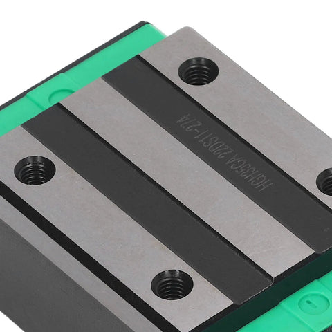 Get The Most Slick High Precision Linear Motion Rail Bearing Block For Your 3D Printer Build With No Clogging Issues, Heavy Duty Steel Construction, And Zero Ball Fall Out For Total Automation Reliability close-up view showing the mounting holes and smooth surface.