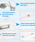 Instructions for using the All Purpose Fishing Sinker Weights Kit With 100 Pcs Varied Bass Casting Sinkers