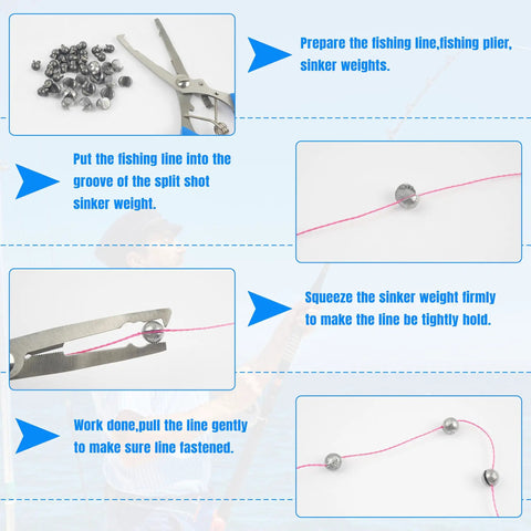 Instructions for using the All Purpose Fishing Sinker Weights Kit With 100 Pcs Varied Bass Casting Sinkers