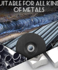 Built Like A Rock 3 Inch Depressed Center Grinding Wheels 10 Pack Type 27 Angle Grinder Discs With 3 8 Inch Arbor on various metal surfaces.