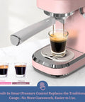 Professional Espresso Machine With 20 Bar Pump And Milk Frother Steam Wand For Cappuccino And Latte At Home Stainless Steel Easy To Use