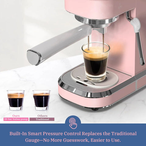 Professional Espresso Machine With 20 Bar Pump And Milk Frother Steam Wand For Cappuccino And Latte At Home Stainless Steel Easy To Use