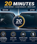 Before and after results of using Windshield Repair Kit For Chips And Cracks DIY Car Glass Repair Tool With Upgraded Nano Resin