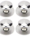 4 Pack Self Adhesive Stainless Steel Drawer Knobs Brushed Silver Cabinet Handles With Mounting Screws