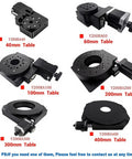 Heavy Duty 360 Indexing Plate And Electric Rotary Table Featuring Hella Smooth Worm Gear Drive For Quiet Shop Performance Plus Dead Nuts Accurate Milling And Routing with different sizes shown.