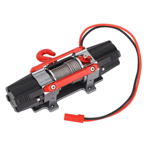 CNC Metal RC Dual Motor Winch for your truck, featuring metal body, electric power, and durable steel construction.