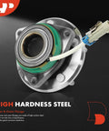 Pair of front wheel hub bearing assemblies, sealed hub with ABS sensor, replacement for Chevy Impala, high hardness steel