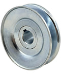 Rock Solid Heavy Duty Single Groove Web Sheave V Belt Pulley With 5/8 Inch Bore 3 Inch Outer Diameter Zinc Plated Carbon Steel