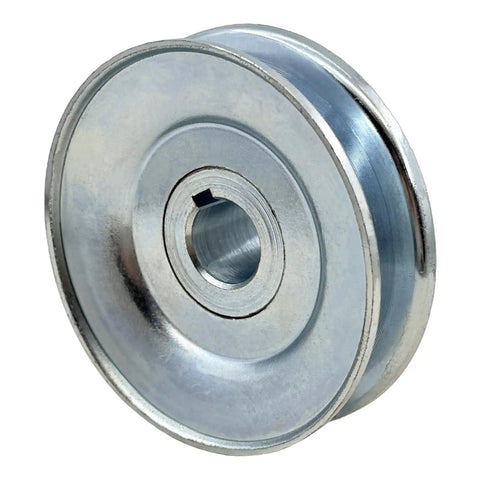 Rock Solid Heavy Duty Single Groove Web Sheave V Belt Pulley With 5/8 Inch Bore 3 Inch Outer Diameter Zinc Plated Carbon Steel