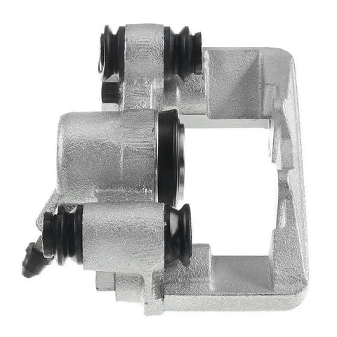 Upgrade Your Daily Driver With These Real Deal Rear Disc Brake Calipers For Toyota Corolla Celica Matrix And Pontiac Vibe 2000 2007, silver caliper with rubber seals.