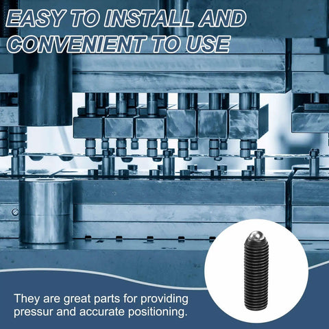 Two Pack M16 X 50mm Hex Socket Spring Loaded Plunger Ball High Carbon Steel Heavy Duty Grip Pin Black Finish For Pneumatic Air Tools And Home Mech Projects Rock Solid Core Unbeatable Daily Value in industrial setup with machinery.