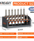 CNC Tool Rack For CAT50 On Desk Mount Super Solid Steel Cabinet With ABS Drawer Compact Tools Cart dimensions shown.