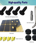 Black Stainless Steel License Plate Screws Kit With Matte Black Caps For Front Bumper Mounting Anti Theft Self Tapping Hardware