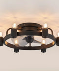 Low Profile Black Ceiling Fan With Light Remote Flush Mount Modern Farmhouse Industrial Rustic Ceiling Fan For Bedroom Kitchen Home