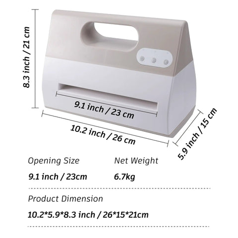 Electric A4 Die Cutting And Embossing Machine For Arts And Crafts Scrapbooking And Card Making With Nine Inch Opening 110V