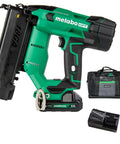 18V MultiVolt Brushless Compact Cordless Brad Nailer Kit With 2.0Ah Battery Drives Five Eighths To Two Inch Nails Beast Pro Grade Nailing Tool For Trim And Finish Work NT1850DFT with charger and bag