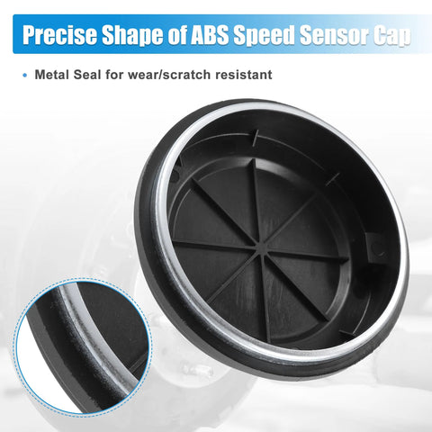 Rear Hub Bearing ABS Speed Sensor Cap Fits Kia Sorento 2015-2020 And Hyundai Genesis G80 G90 2017-2022, black plastic with metal seal