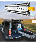 Heavy Duty Full Extension Drawer Slides Pair Bully Tough Ball Bearing Side Mount Guides Ride Smooth As Butter For Rv Toolboxes 12 Inch Steel Industrial Track 220 Kg Load in truck bed.