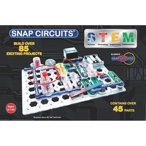 STEM Electronics Discovery Kit For Kids 8 Plus With 85 Hands On Projects Including Magnetism Circuits visible on packaging