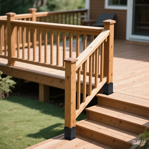 Two Pack 4x4 Post Base Brackets For Outdoor Wood Decks And Fences Heavy Duty Powder Coated Steel Anchor Bases With Inner Size 3.6x3.6 Inches Pergola Railing Pavilion Mailbox Support Weatherproof And Rust Resistant