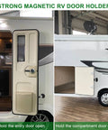 Magnetic RV Door Stopper Set 2 Pack Stainless Steel Door Catch No Drilling Wall Mount on camper doors