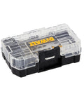 12 Piece Black And Gold Drill Bit Set With Premium Finish Impact Driver Bits in clear plastic storage case