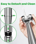 Heavy Duty Immersion Blender Handheld Corded 1100W Full Copper Motor 5-in-1 Hand Blender Set showing easy detachment and cleaning.