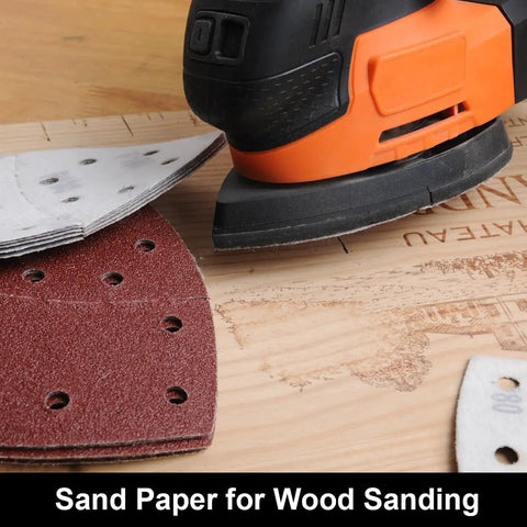 120 Sheet Sandpaper Set For Mouse Detail Sander And Finger Sander With Hook And Loop Holes 60 120 180 240 Grit Assorted