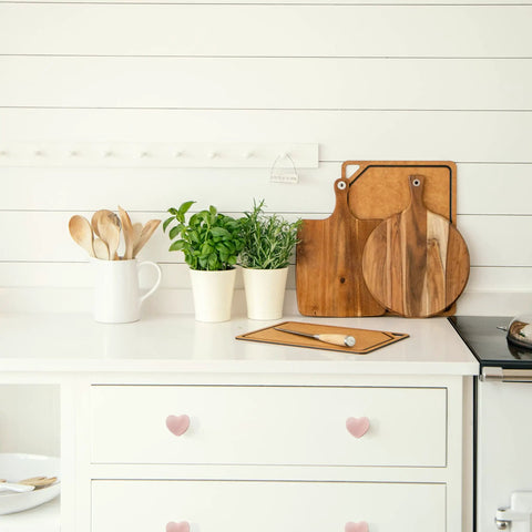 Heart Shaped Ceramic Drawer Knobs Set Of 6 With 3 Sized Screws For Cabinets, Dressers, Closets And Wardrobes Powder Pink Durable Glazed Ceramic Furniture Pulls Handles For Home Makeover And Easy Install Boss Vibe on white dresser