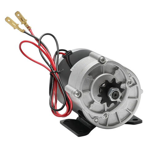 Heavy Duty 24V 450W Brushed Gear Motor Kit With Controller 60 To 1 Reduction for ebikes with attached wiring.