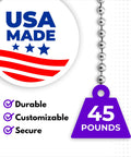 WAXAW Stainless Steel Number Six Beaded Ball Chain 100 Foot Spool And Number Six Connectors 100 Pack USA Made Bundle