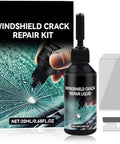 Upgraded Windshield Crack Repair Kit With Nano Glass Repair Liquid For Cars And All Surfaces Easy Five Minute Fix For Chips And Cracks Long Lasting Protection For Windshields Windows And Mirrors Durable And Keeps Glass Clear No Mess kit with 20ml bottle, resin applicator, and razor blade.